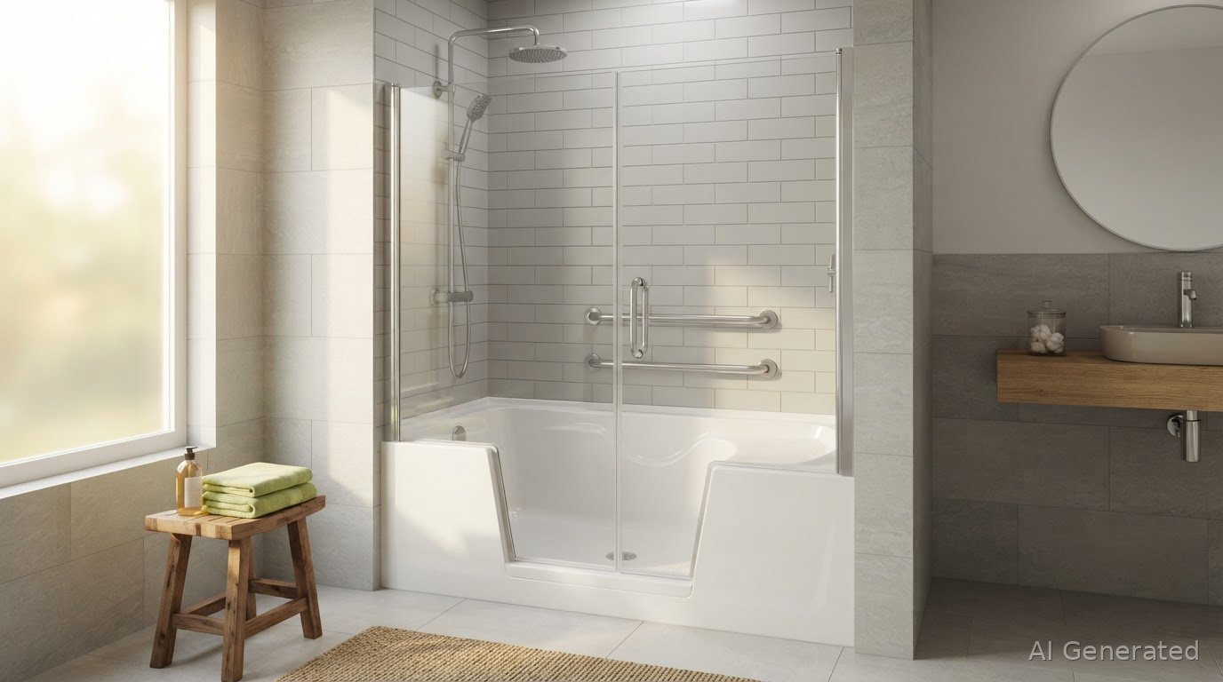Duschbadewanne mit Tür: 7 Punkte für mehr Sicherheit