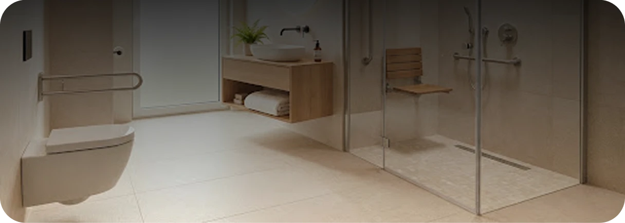 Modernes barrierefreies Badezimmer